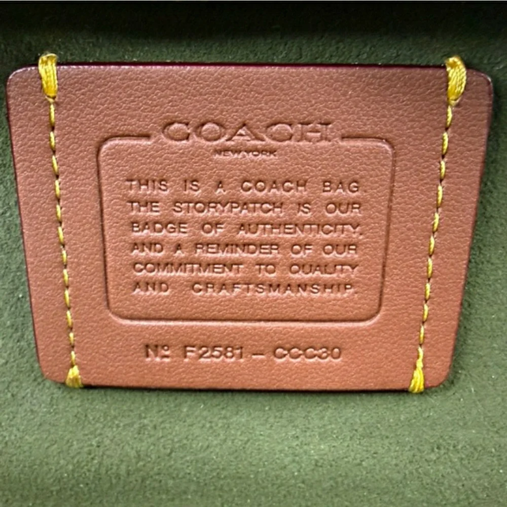 Coach Olive Green Leather Empire Carry All Shoulder Bag (NWOT) - Picture 14 of 16